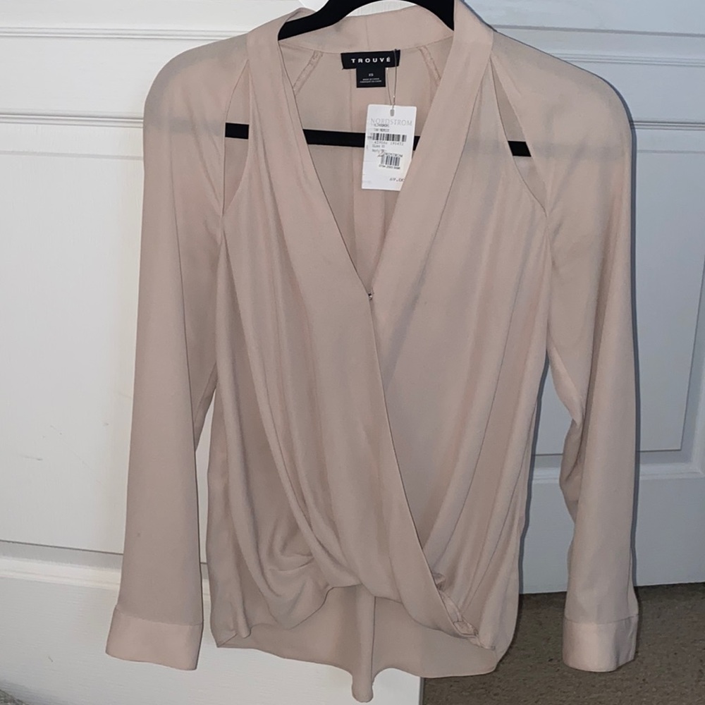 Trouve XS blush pink blouse - brand new